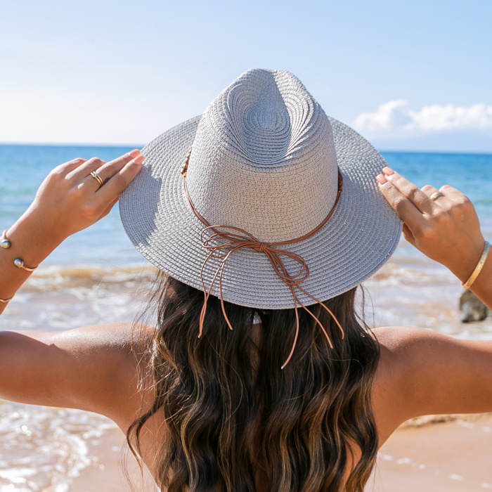 Boho Accent Panama Hat