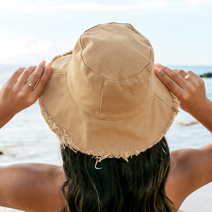 Frayed Edge Canvas Bucket Hat