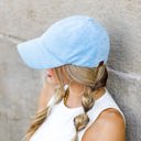 Blue C.C� Terry Cloth Baseball Cap Hat