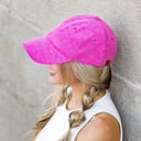 Hot Pink C.C� Terry Cloth Baseball Cap Hat