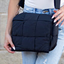 Black Romy Foldover Puffer Crossbody