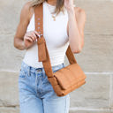 Camel Selma Foldover Puffer Crossbody