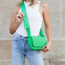 Kelly Green Selma Foldover Puffer Crossbody