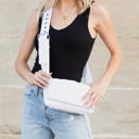 White Selma Foldover Puffer Crossbody