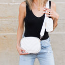 White Elsie Quilted Crossbody