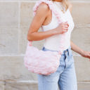 Blush Indy Convertible Quilted Puffer Crossbody