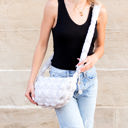 Gray Indy Convertible Quilted Puffer Crossbody