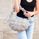 Taupe Indy Convertible Quilted Puffer Crossbody