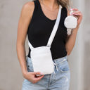 White Eva Clippable/Removable Coin Pouch Crossbody