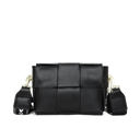 Black Margot Foldover Leather Crossbody