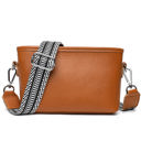 Cognac Aria Genuine Leather Compact Crossbody