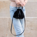  Elle Convertible Plush Top Handle Crossbody Hand Bag