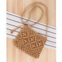 Khaki Giana Macrame Crossbody Bag