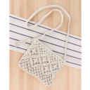 White Giana Macrame Crossbody Bag