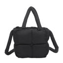 Black Jacie Puffer Crossbody Mini Tote