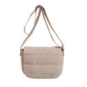 Almond Afton Quilted Foldover Crossbody