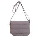 Gray Afton Quilted Foldover Crossbody