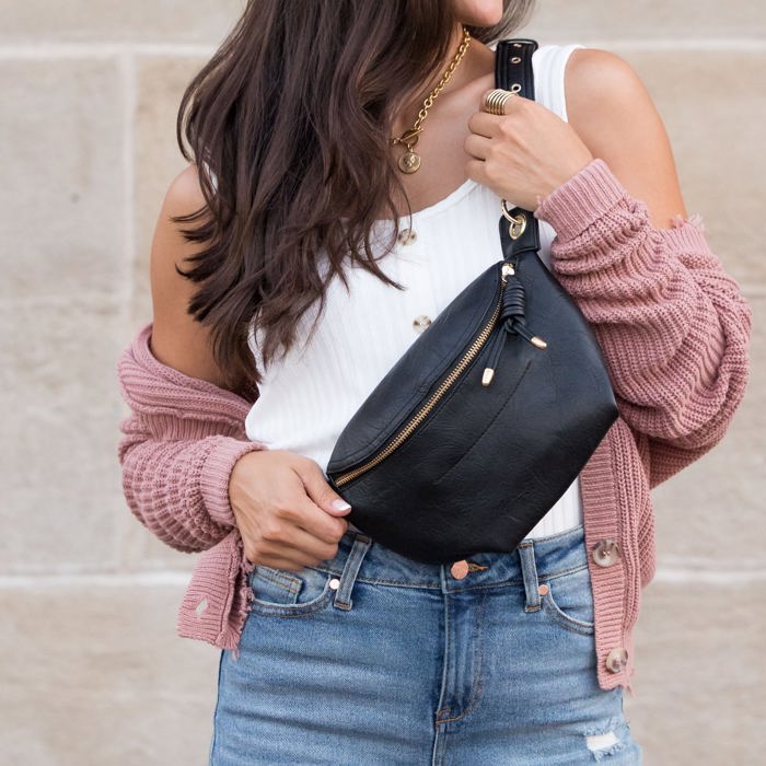 Luxe Convertible Crossbody Sling/Belt Bum Bag