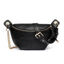 Black Luxe Convertible Crossbody Sling/Belt Bum Bag