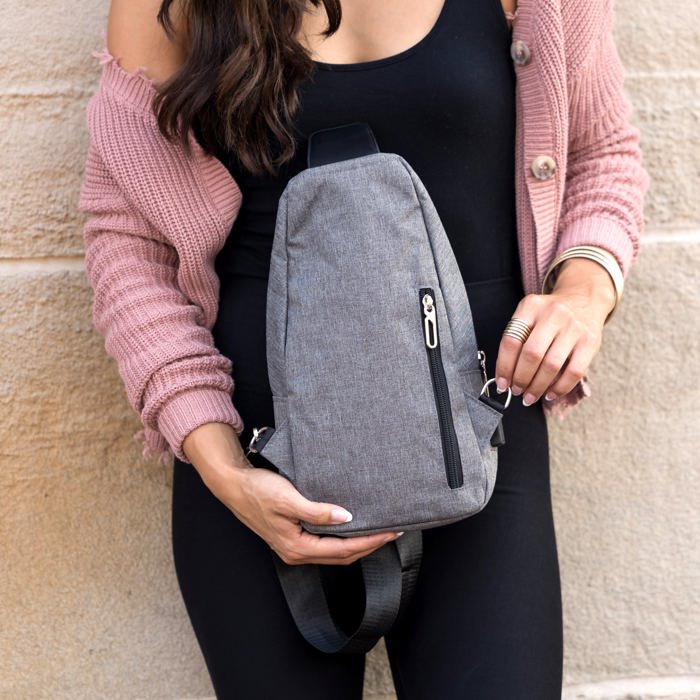Cross Zip Crossbody Sling Bag