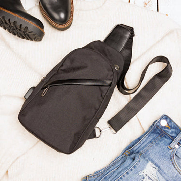 Cross Zip Crossbody Sling Bag
