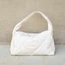 Almond Harper Quilted Shoulder Handbag
