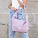 Pale Mauve Piper Oversize Nylon Carryall Bag