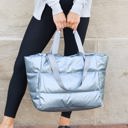  Metallic Puffer Tote