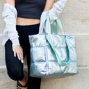  Metallic Puffer Tote