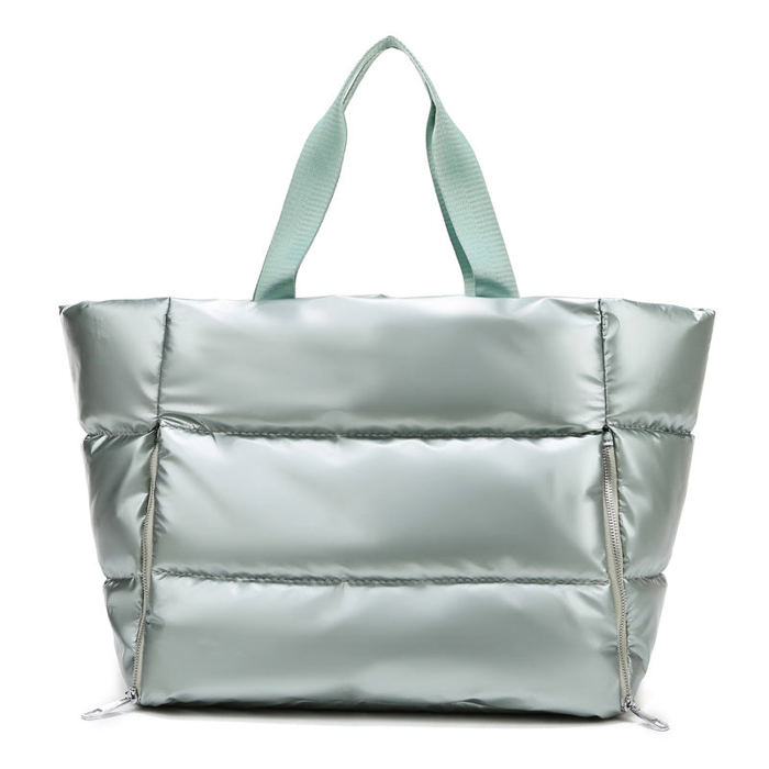 Metallic Puffer Tote