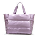Lavender Metallic Puffer Tote