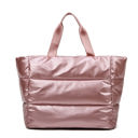 Mauve Metallic Puffer Tote