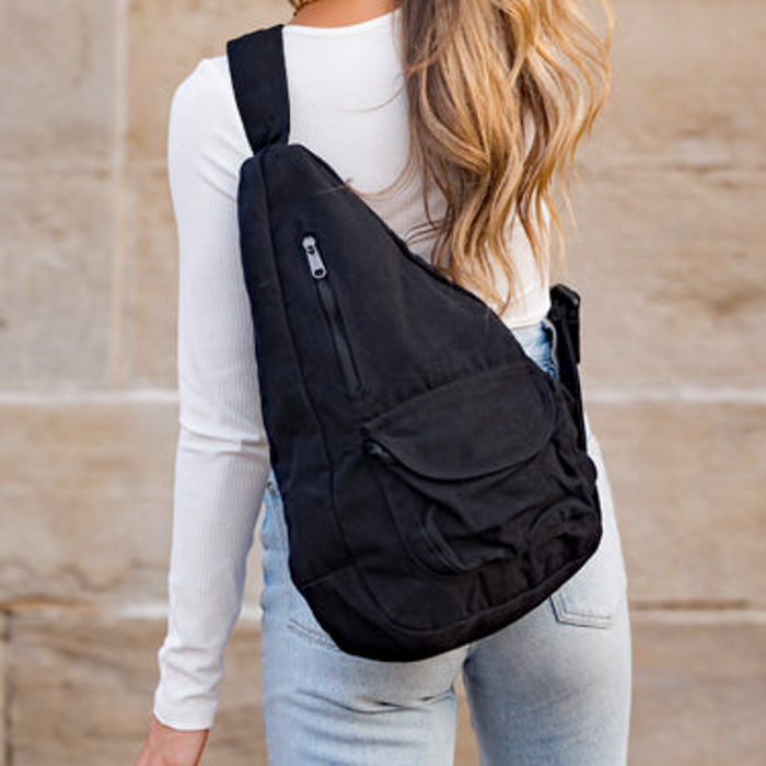 Oversize Canvas Crossbody Sling Bag