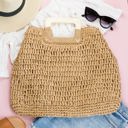 Khaki Oversized Straw Tote