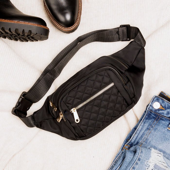 Quilted Crossbody Sling/Belt Bum Bag