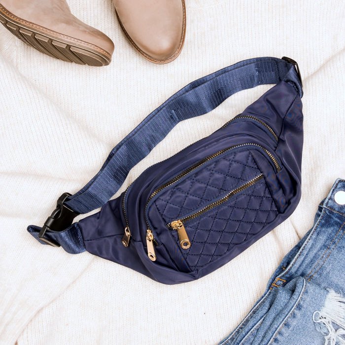 Quilted Crossbody Sling/Belt Bum Bag