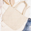 Beige Quilted Tote