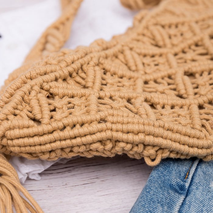 Macrame Crossbody Sling Bag