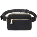 Black Everyday Nylon Crossbody Sling Belt Bum Bag Fanny Pack