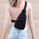  Ingrid Double Zip Corduroy Crossbody Sling