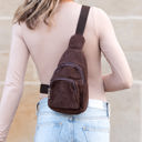 Cocoa Ingrid Double Zip Corduroy Crossbody Sling
