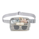 Gray Juni Clear Stadium Crossbody Sling Belt Bum Bag Fanny Pack