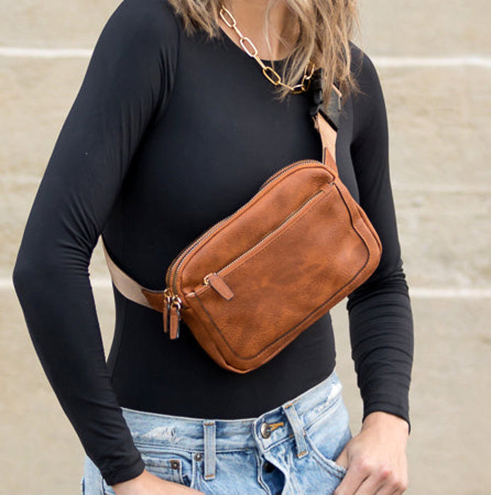 Presly Vegan Leather Everywhere Crossbody Sling Belt Bag