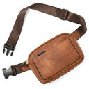 Cognac Presly Vegan Leather Everywhere Crossbody Sling Belt Bag