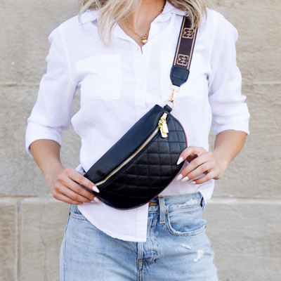 Myra Quilted Crescent Crossbody Sling