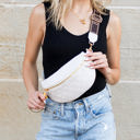  Myra Quilted Crescent Crossbody Sling