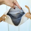  Nadia Colorblock Vegan Leather Crescent Crossbody Sling