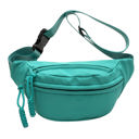 Aquamarine Marisa Nylon Crescent Crossbody Sling Bag