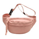 Pale Mauve Marisa Nylon Crescent Crossbody Sling Bag