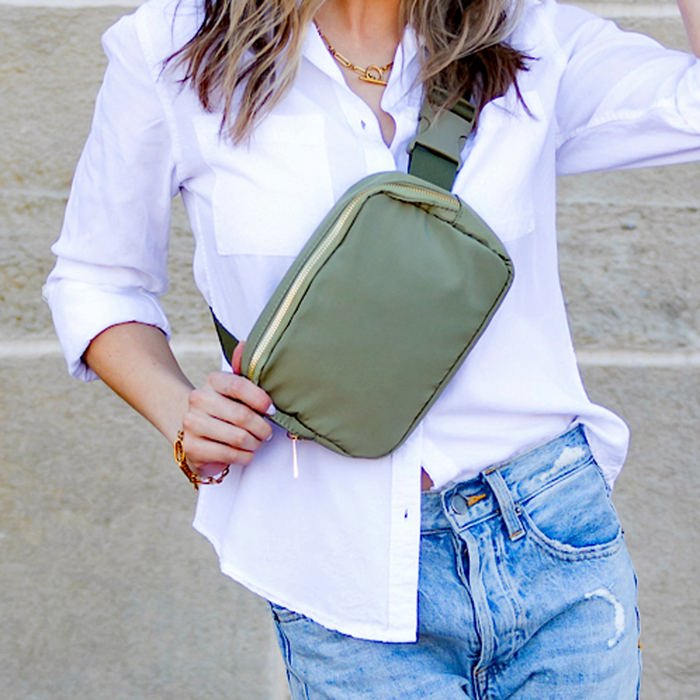 Roam 2L Oversize Nylon Crossbody Sling Belt Bag